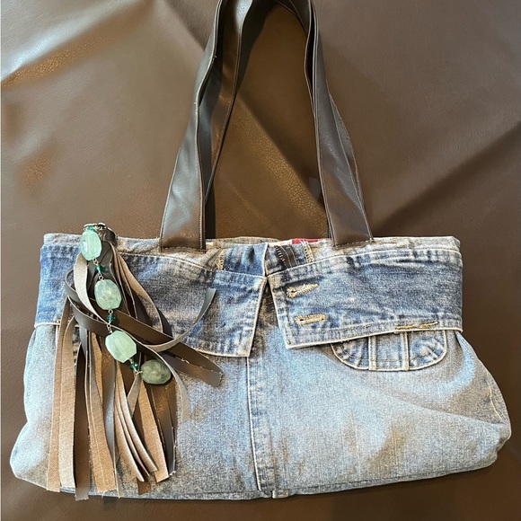 Handmade bluejean purse - Picture 6 of 7